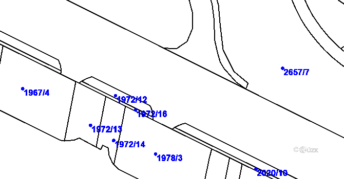 Parcela st. 2622/13 v KÚ Nový Lískovec, Katastrální mapa