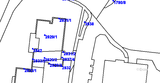 Parcela st. 2622/33 v KÚ Nový Lískovec, Katastrální mapa
