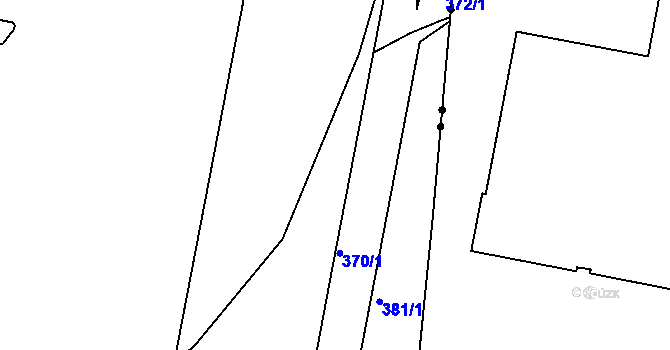 Parcela st. 370/3 v KÚ Nový Lískovec, Katastrální mapa