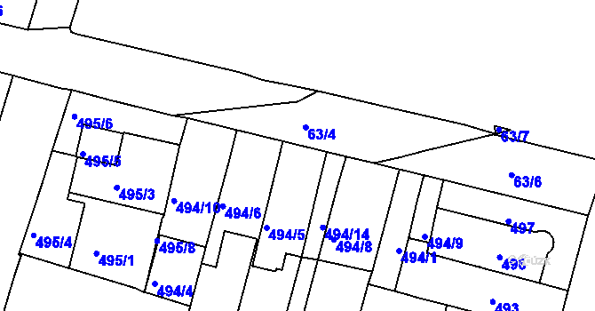 Parcela st. 494/11 v KÚ Nový Lískovec, Katastrální mapa