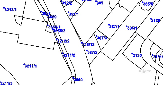 Parcela st. 238/12 v KÚ Kohoutovice, Katastrální mapa