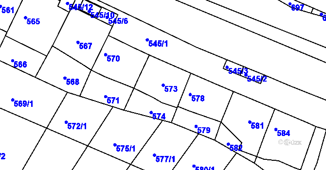 Parcela st. 573 v KÚ Kohoutovice, Katastrální mapa
