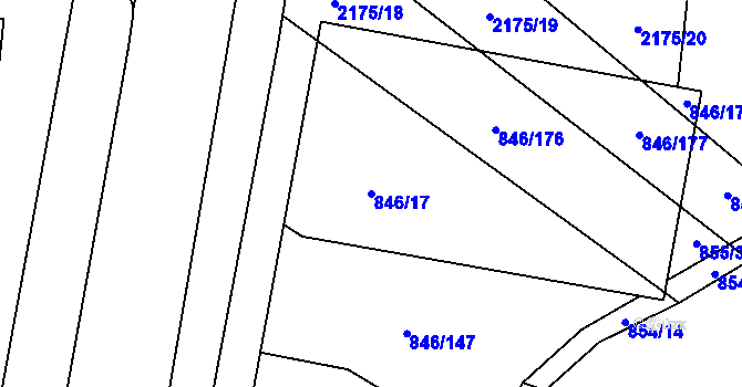 Parcela st. 846/17 v KÚ Kohoutovice, Katastrální mapa