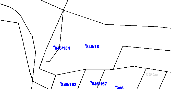 Parcela st. 846/18 v KÚ Kohoutovice, Katastrální mapa