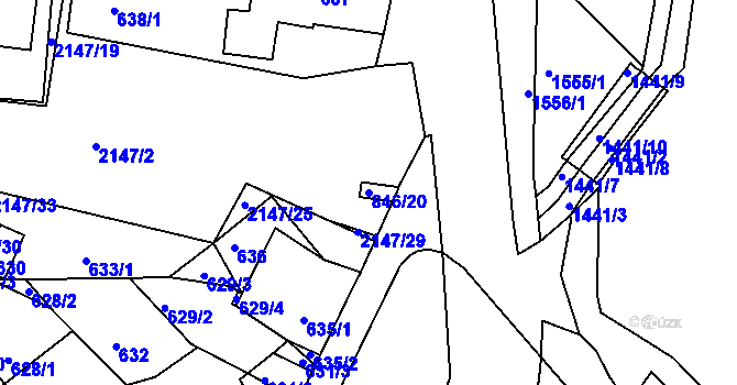 Parcela st. 846/20 v KÚ Kohoutovice, Katastrální mapa