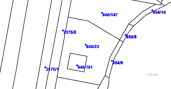 Parcela st. 846/23 v KÚ Kohoutovice, Katastrální mapa