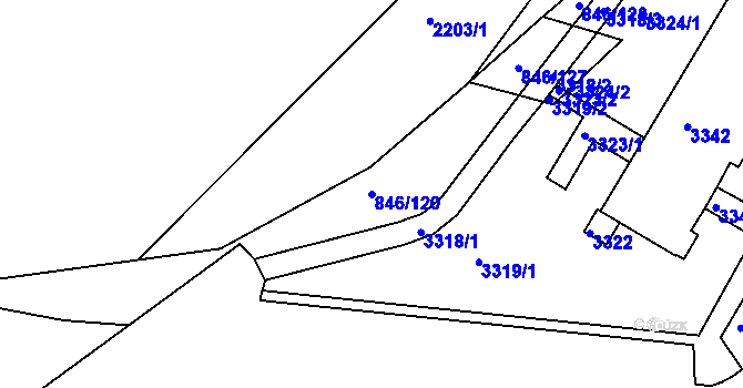 Parcela st. 846/120 v KÚ Kohoutovice, Katastrální mapa
