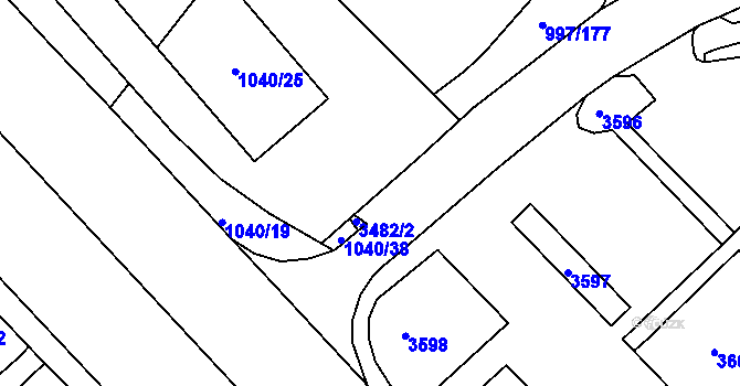 Parcela st. 1040/15 v KÚ Kohoutovice, Katastrální mapa