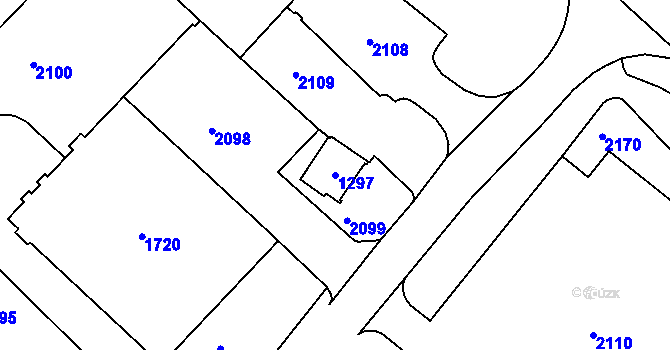 Parcela st. 1297 v KÚ Kohoutovice, Katastrální mapa
