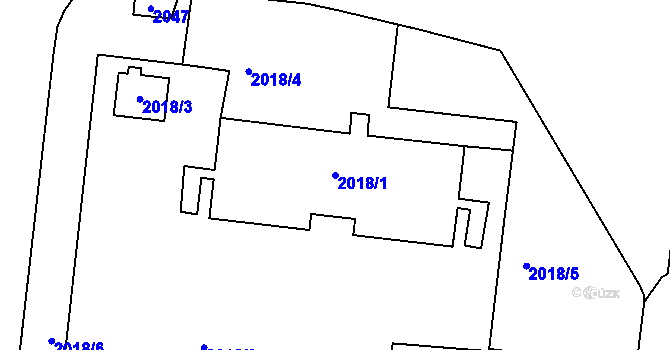 Parcela st. 2018/1 v KÚ Kohoutovice, Katastrální mapa