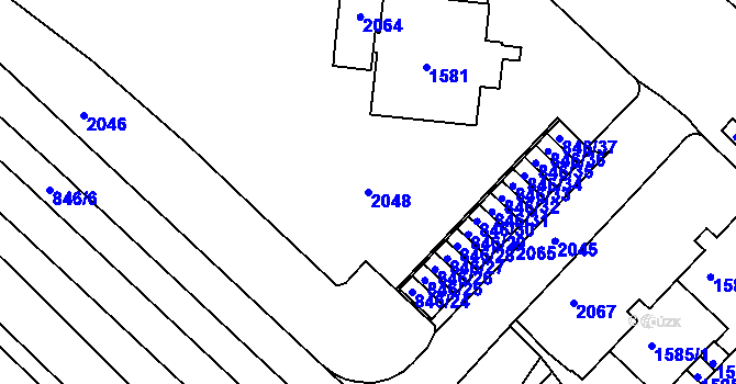 Parcela st. 2048 v KÚ Kohoutovice, Katastrální mapa