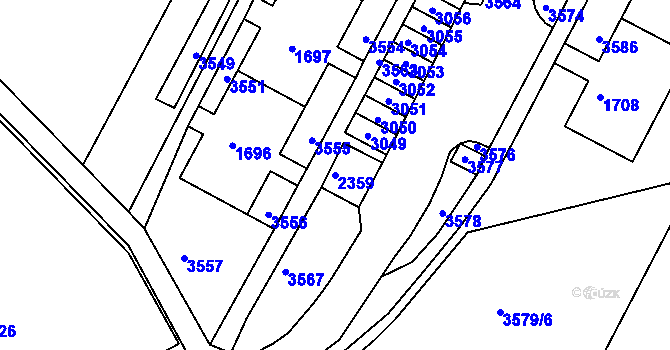 Parcela st. 2359 v KÚ Kohoutovice, Katastrální mapa