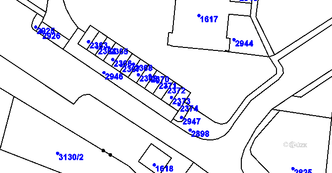 Parcela st. 2372 v KÚ Kohoutovice, Katastrální mapa