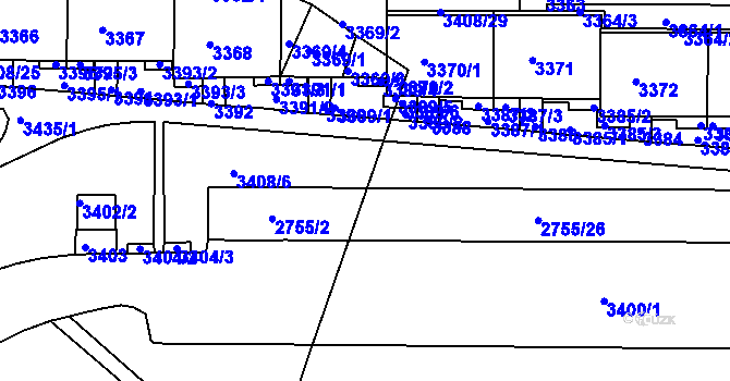 Parcela st. 2755/9 v KÚ Kohoutovice, Katastrální mapa