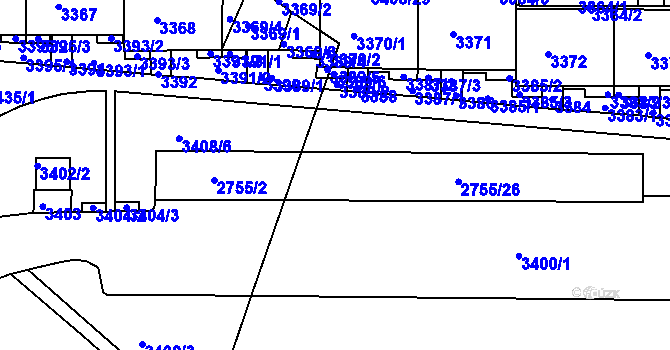Parcela st. 2755/11 v KÚ Kohoutovice, Katastrální mapa