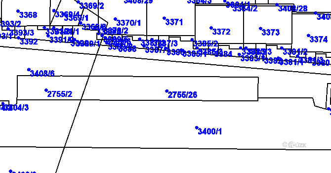 Parcela st. 2755/17 v KÚ Kohoutovice, Katastrální mapa