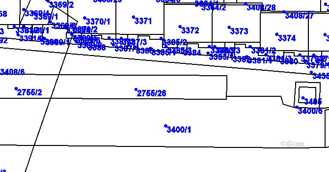 Parcela st. 2755/20 v KÚ Kohoutovice, Katastrální mapa