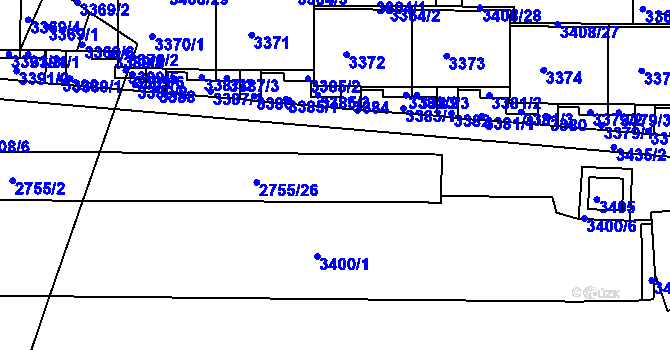 Parcela st. 2755/21 v KÚ Kohoutovice, Katastrální mapa
