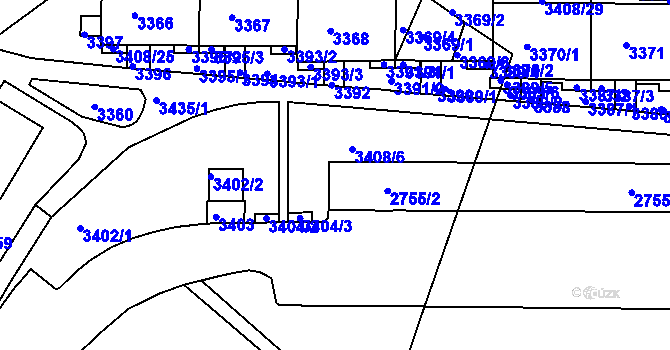 Parcela st. 2755/27 v KÚ Kohoutovice, Katastrální mapa