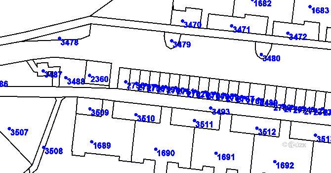 Parcela st. 2760 v KÚ Kohoutovice, Katastrální mapa