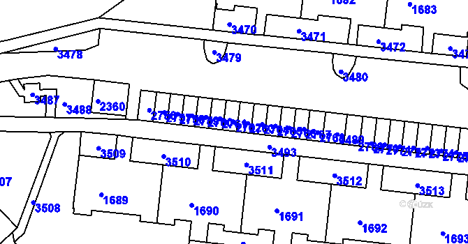 Parcela st. 2762 v KÚ Kohoutovice, Katastrální mapa