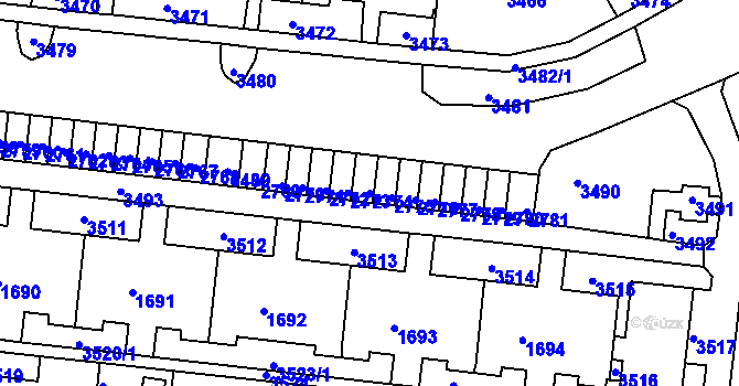 Parcela st. 2774 v KÚ Kohoutovice, Katastrální mapa