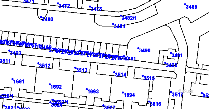 Parcela st. 2778 v KÚ Kohoutovice, Katastrální mapa