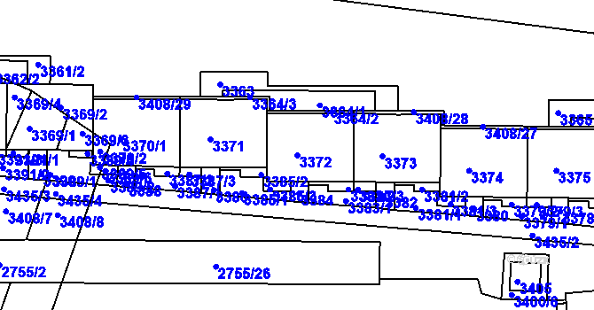 Parcela st. 3372 v KÚ Kohoutovice, Katastrální mapa