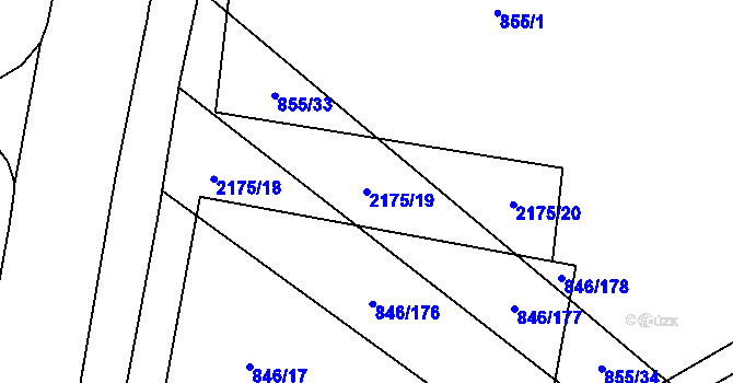 Parcela st. 2175/19 v KÚ Kohoutovice, Katastrální mapa
