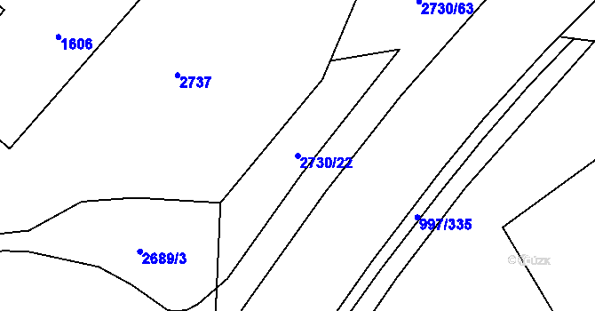 Parcela st. 2730/22 v KÚ Kohoutovice, Katastrální mapa