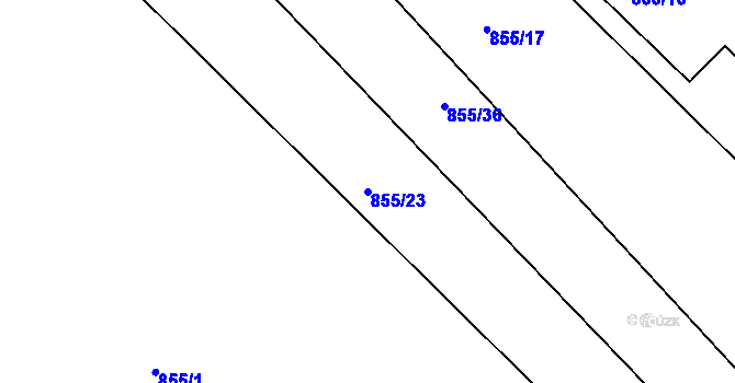 Parcela st. 855/23 v KÚ Kohoutovice, Katastrální mapa