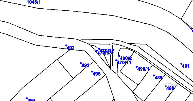Parcela st. 470/13 v KÚ Kohoutovice, Katastrální mapa