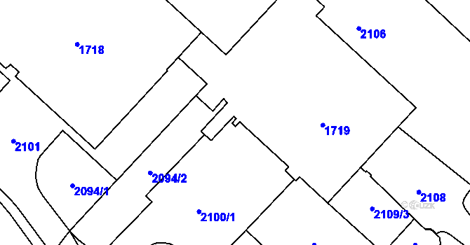 Parcela st. 2100/3 v KÚ Kohoutovice, Katastrální mapa