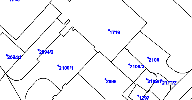 Parcela st. 2100/4 v KÚ Kohoutovice, Katastrální mapa