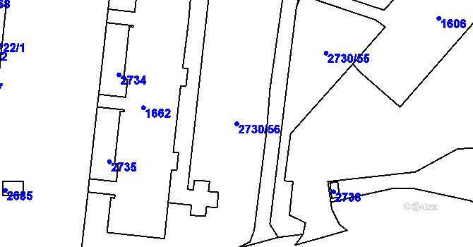 Parcela st. 2730/56 v KÚ Kohoutovice, Katastrální mapa