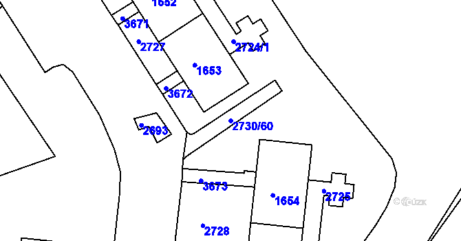 Parcela st. 2730/60 v KÚ Kohoutovice, Katastrální mapa