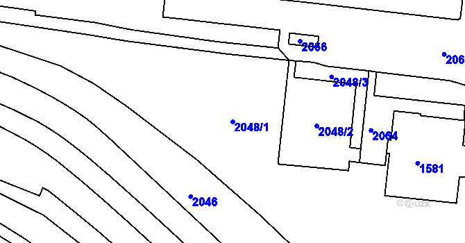 Parcela st. 2048/1 v KÚ Kohoutovice, Katastrální mapa