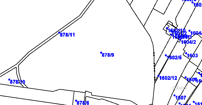 Parcela st. 878/9 v KÚ Kohoutovice, Katastrální mapa