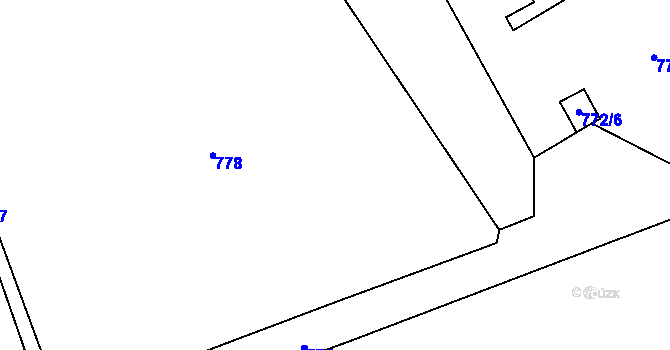 Parcela st. 779 v KÚ Veveří, Katastrální mapa