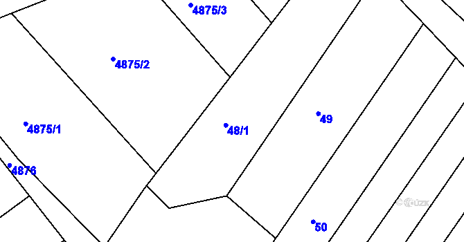 Parcela st. 48 v KÚ Žabovřesky, Katastrální mapa