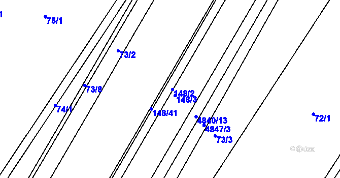 Parcela st. 148/2 v KÚ Žabovřesky, Katastrální mapa