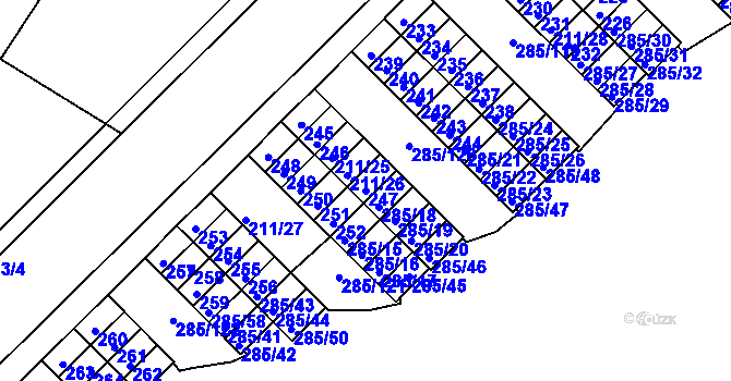 Parcela st. 247 v KÚ Žabovřesky, Katastrální mapa