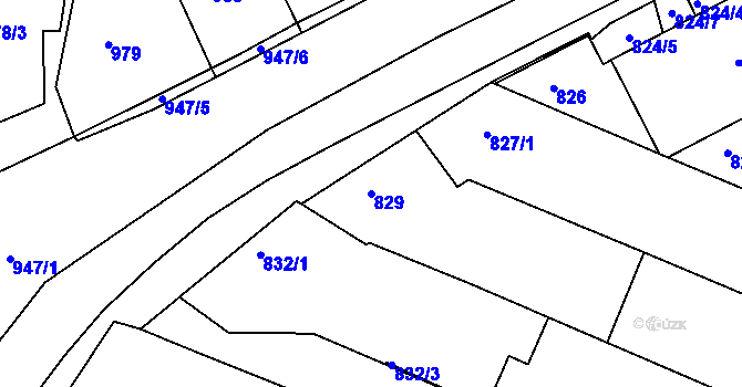 Parcela st. 829 v KÚ Žabovřesky, Katastrální mapa