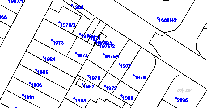 Parcela st. 1975/1 v KÚ Žabovřesky, Katastrální mapa