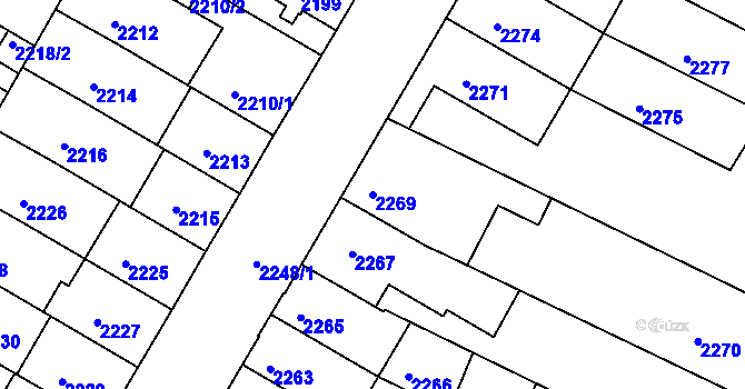 Parcela st. 2269 v KÚ Žabovřesky, Katastrální mapa