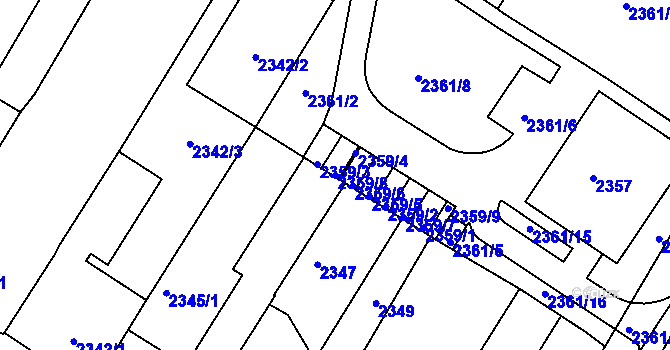 Parcela st. 2359/8 v KÚ Žabovřesky, Katastrální mapa