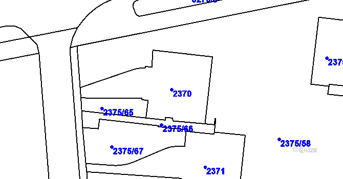 Parcela st. 2370 v KÚ Žabovřesky, Katastrální mapa