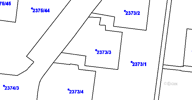 Parcela st. 2373/3 v KÚ Žabovřesky, Katastrální mapa