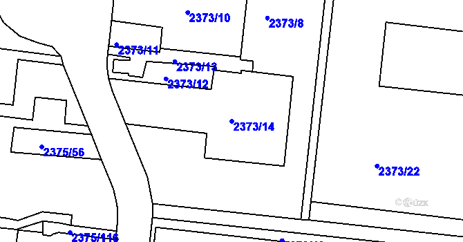 Parcela st. 2373/14 v KÚ Žabovřesky, Katastrální mapa