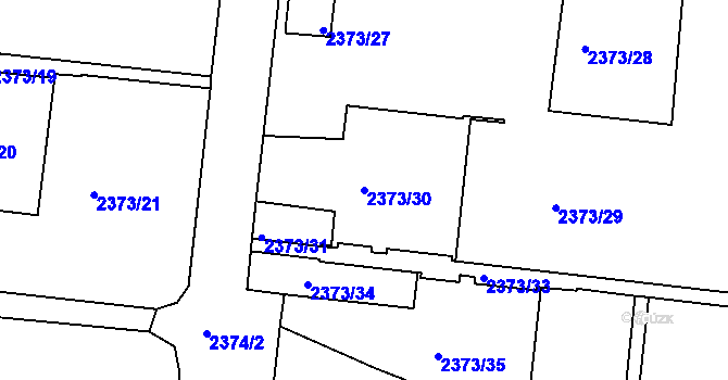 Parcela st. 2373/30 v KÚ Žabovřesky, Katastrální mapa